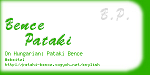 bence pataki business card